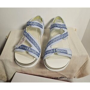 Ryka Women's Blue Design Comfort Loop Straps Sandles 8.5W